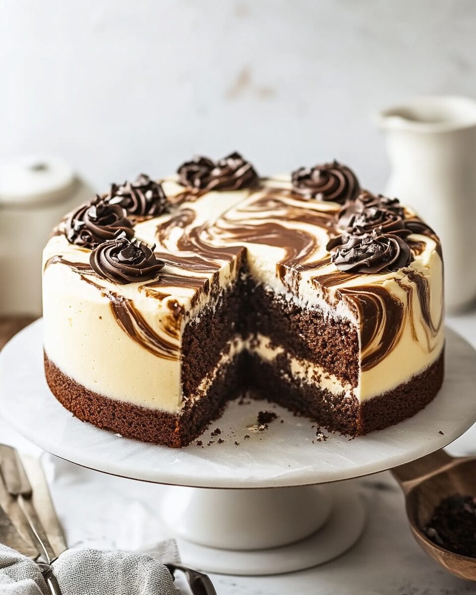 Marbled Irish Cream Swirl Cake