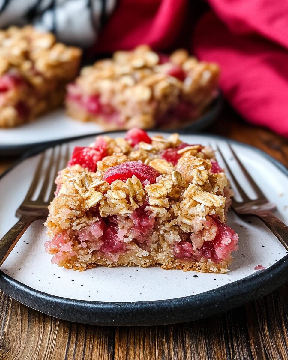Rhubarb Oatmeal Bars