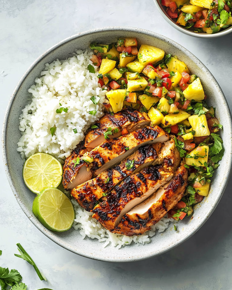 Caribbean Chicken with Pineapple Salsa