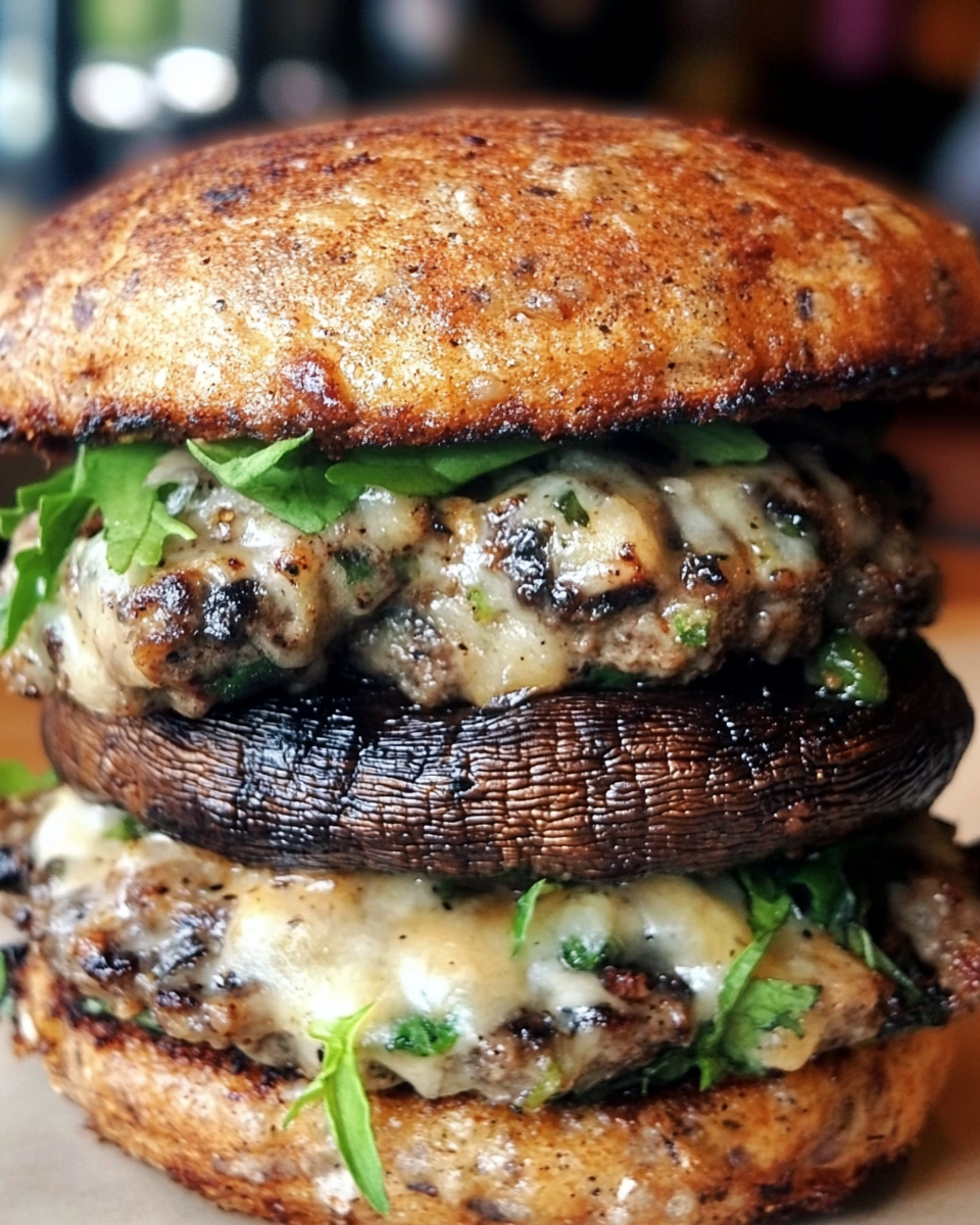 Chunky Portabella Veggie Burgers
