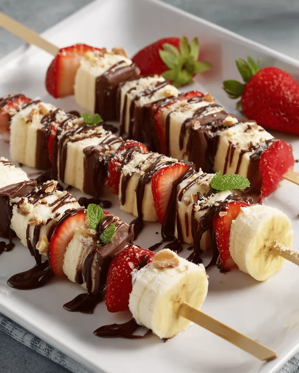 Banana Split Dessert Kabobs