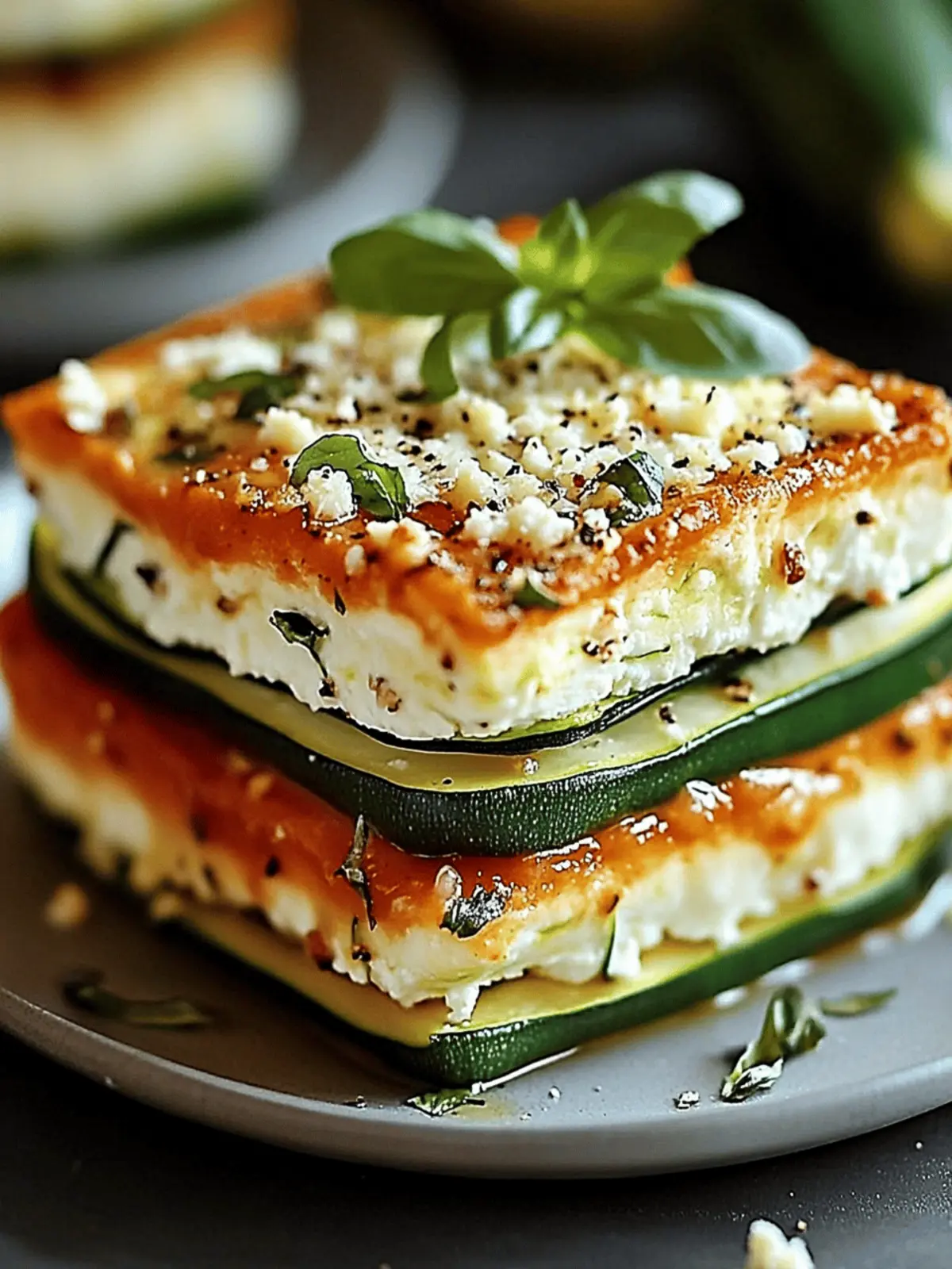 Layered Zucchini Ricotta Melts