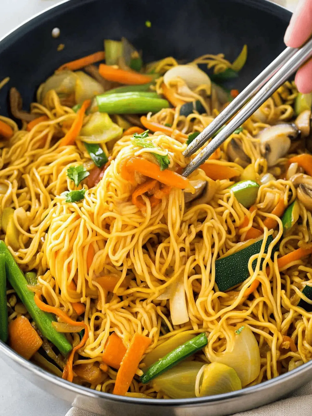 Delicious Vegetable Chow Mein Ready in 20 Minutes! 4 Vegetable Chow Mein