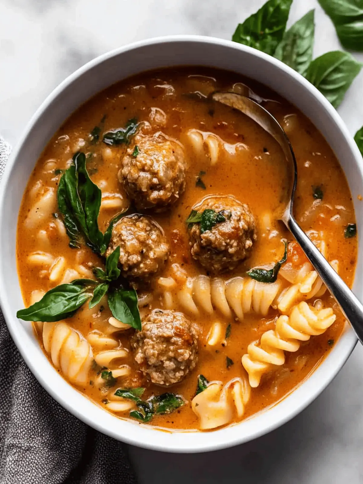 Creamy Meatball Soup