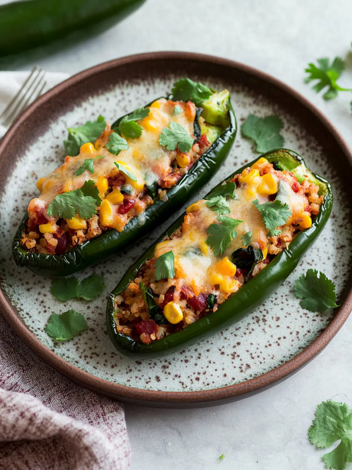 Stuffed Poblano Peppers