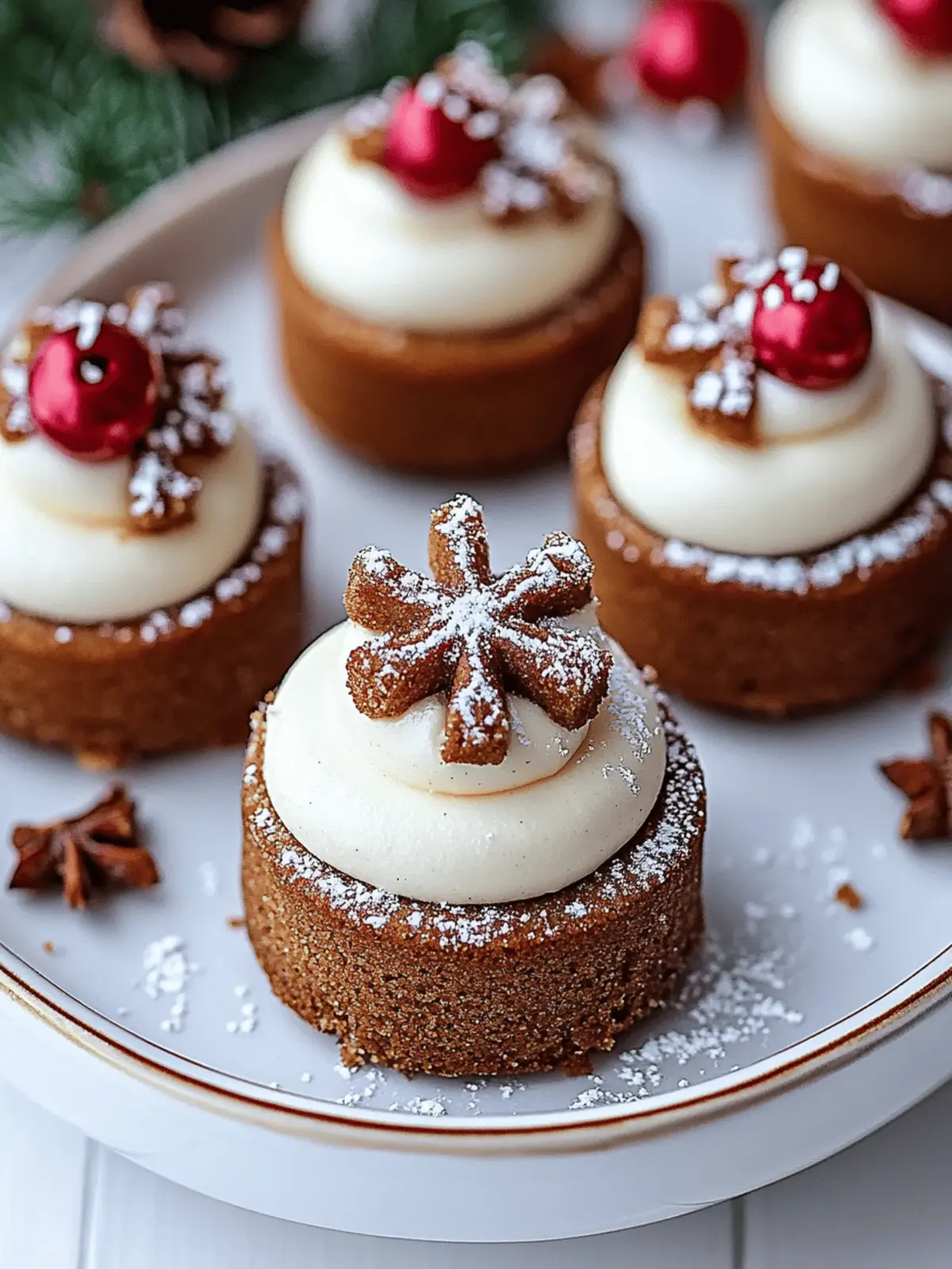 Gingerbread Mini Cheesecakes