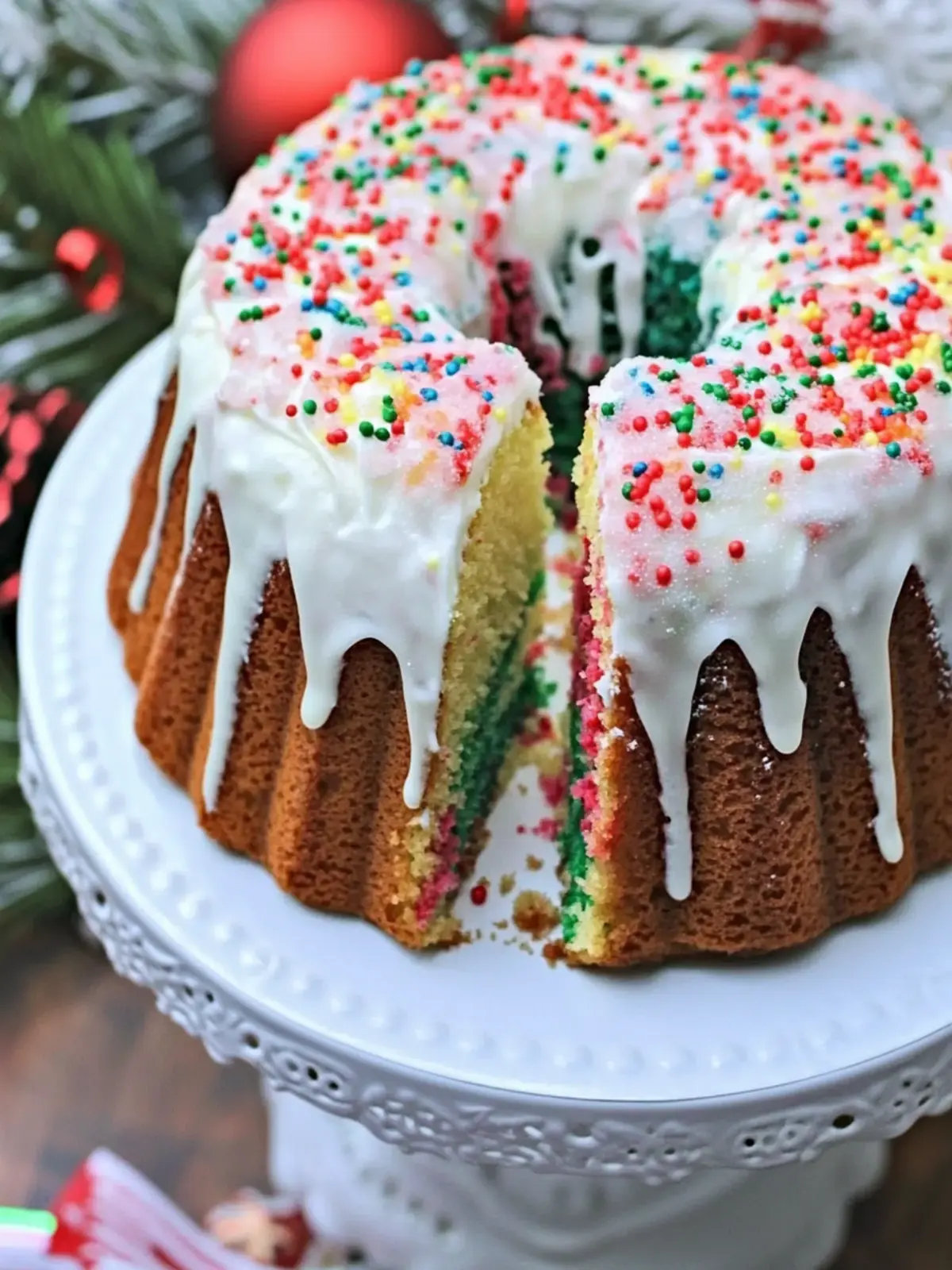 Christmas Funfetti Cake