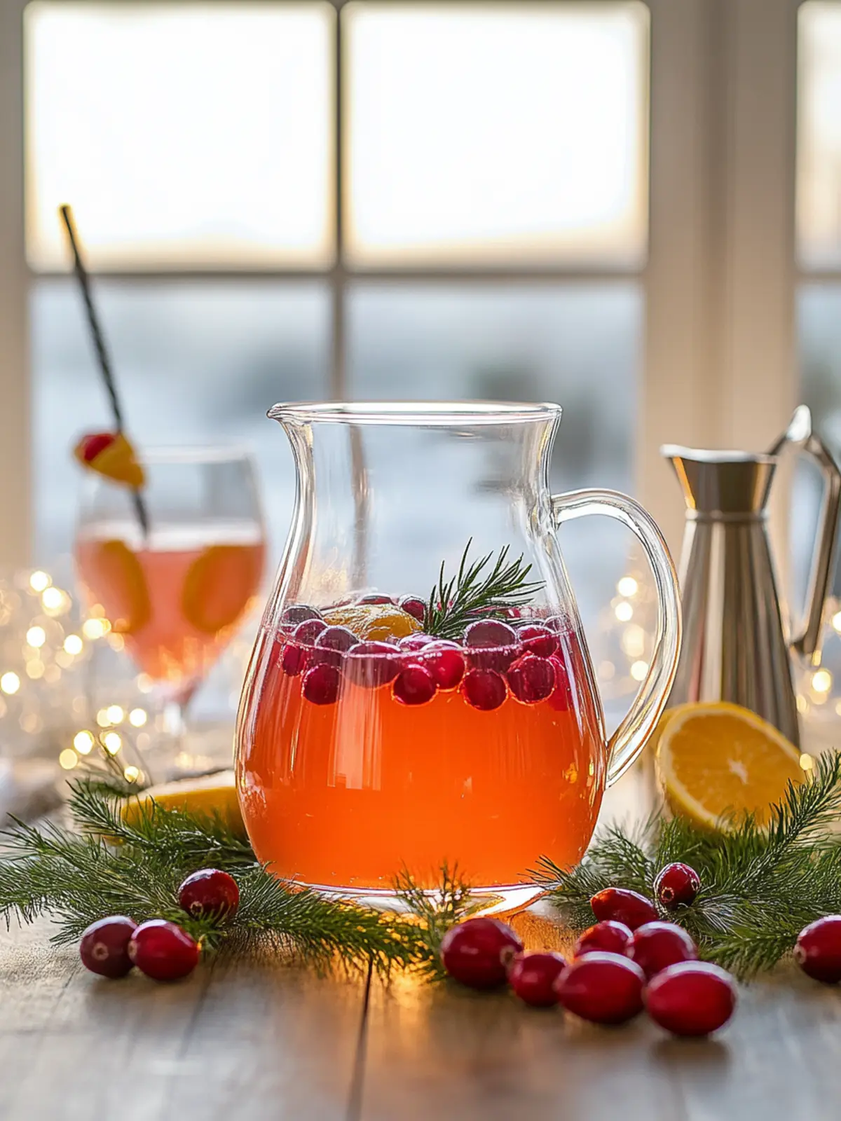 Cranberry-Orange Mimosa Pitcher