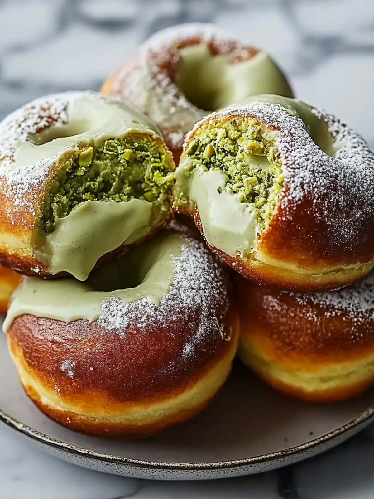 Pistachio Cream Donuts