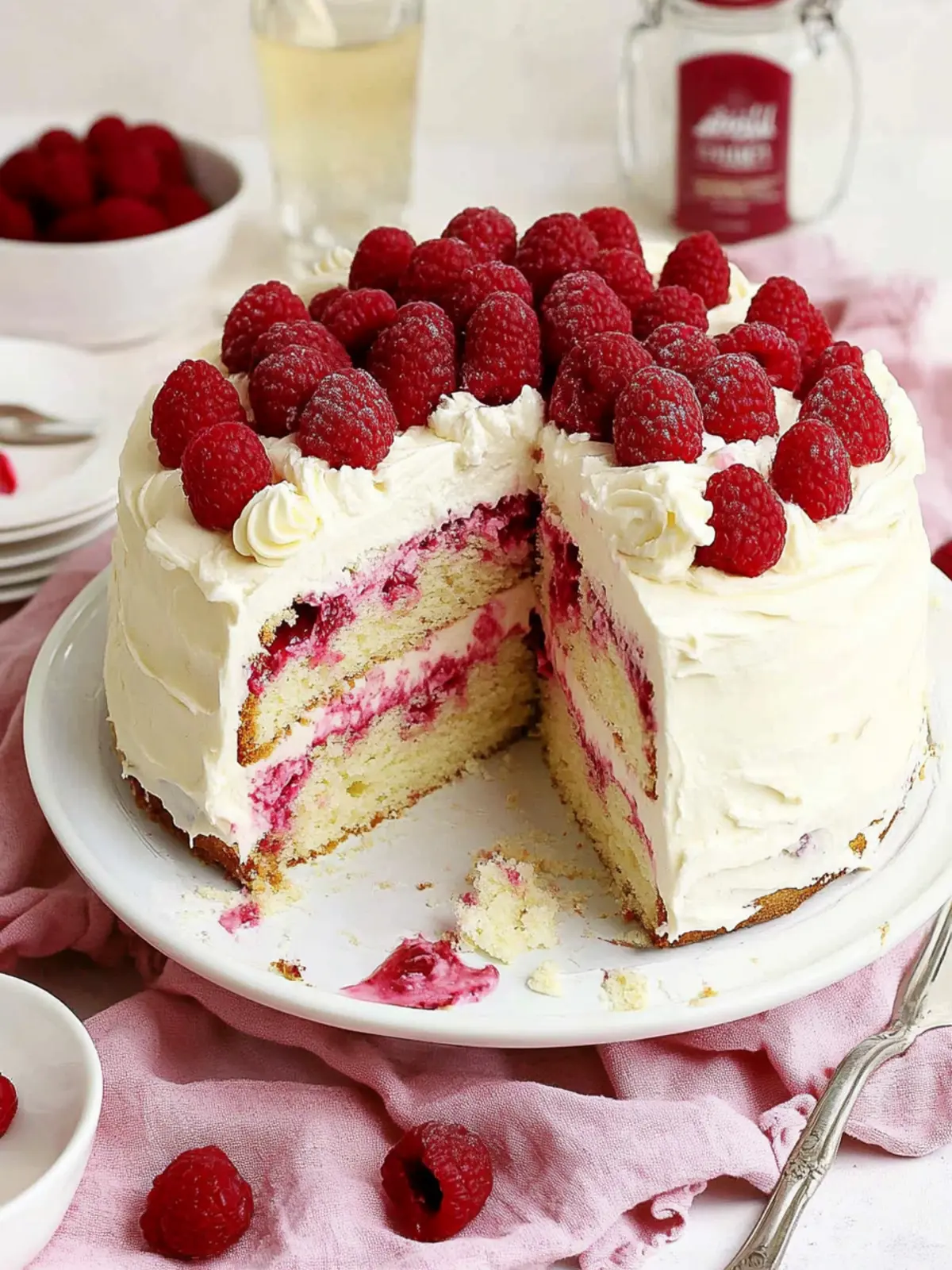 White Chocolate Raspberry Dream Cake