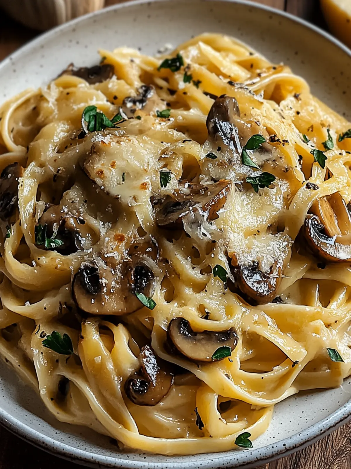 Caramelized Leek and Mushroom Pasta with Gruyere