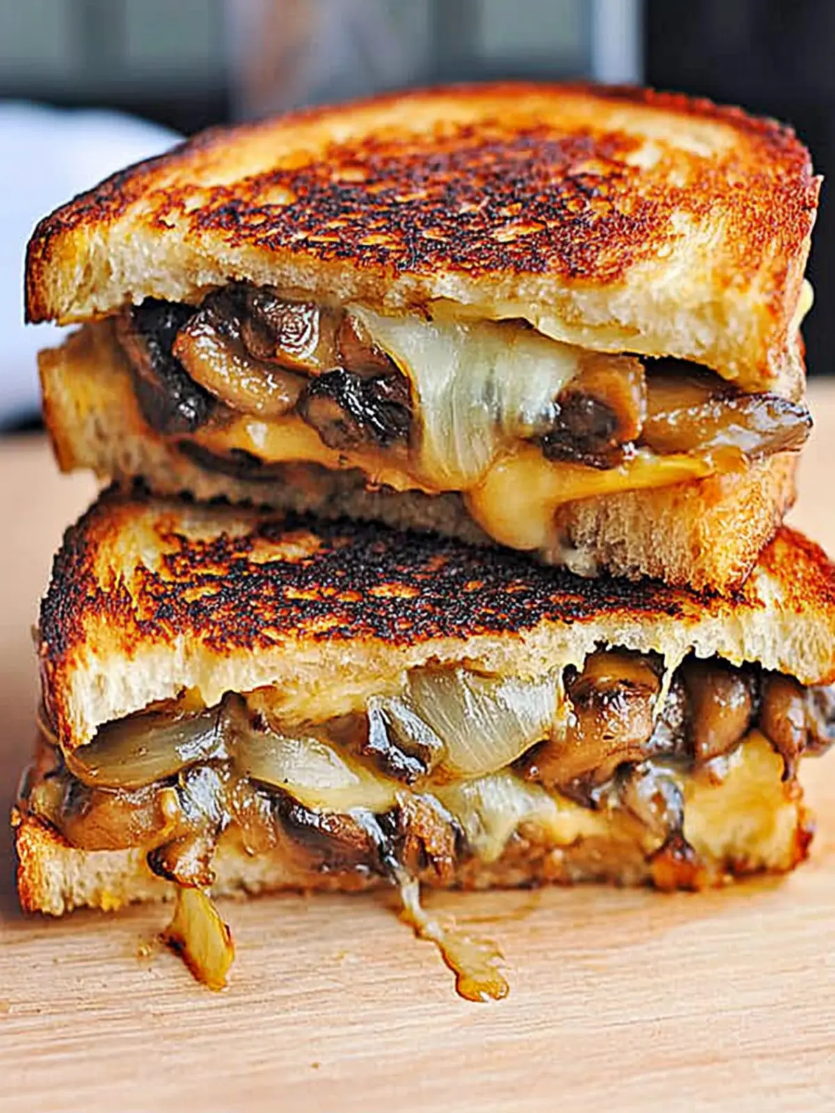 Gouda Grilled Cheese with Roasted Mushrooms & Onions
