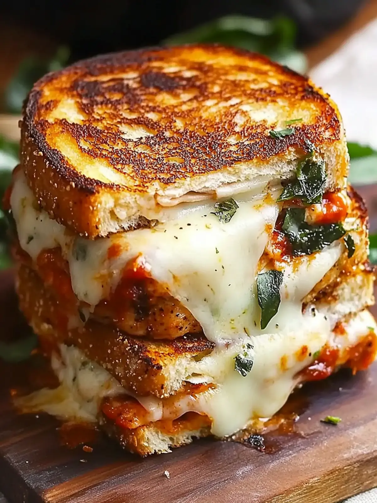 Lazy Chicken Parmesan Grilled Cheese