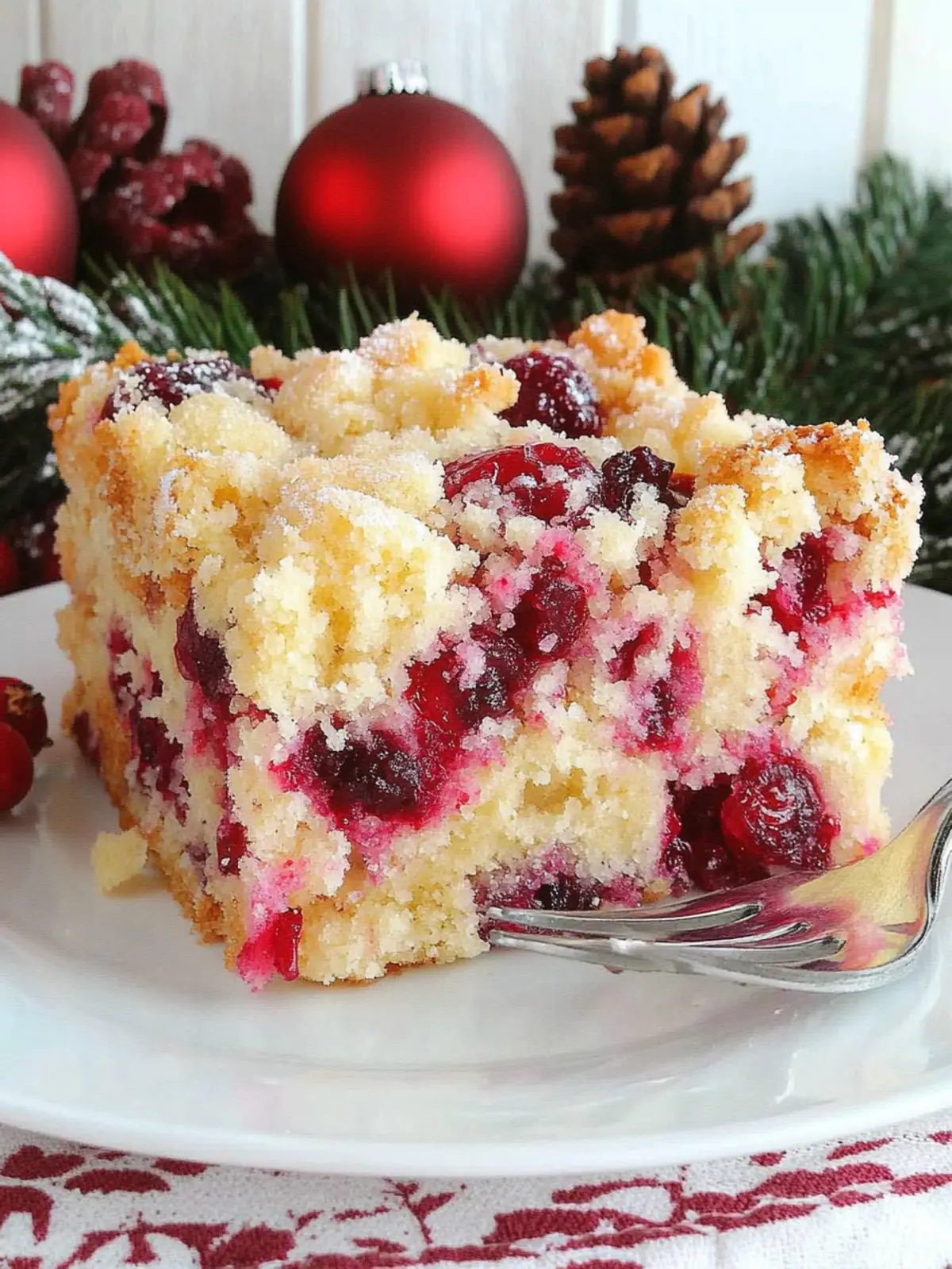Delicious Christmas Cranberry Buckle with Sugar Cookie Streusel 5 Christmas Cranberry Buckle with Sugar Cookie Streusel