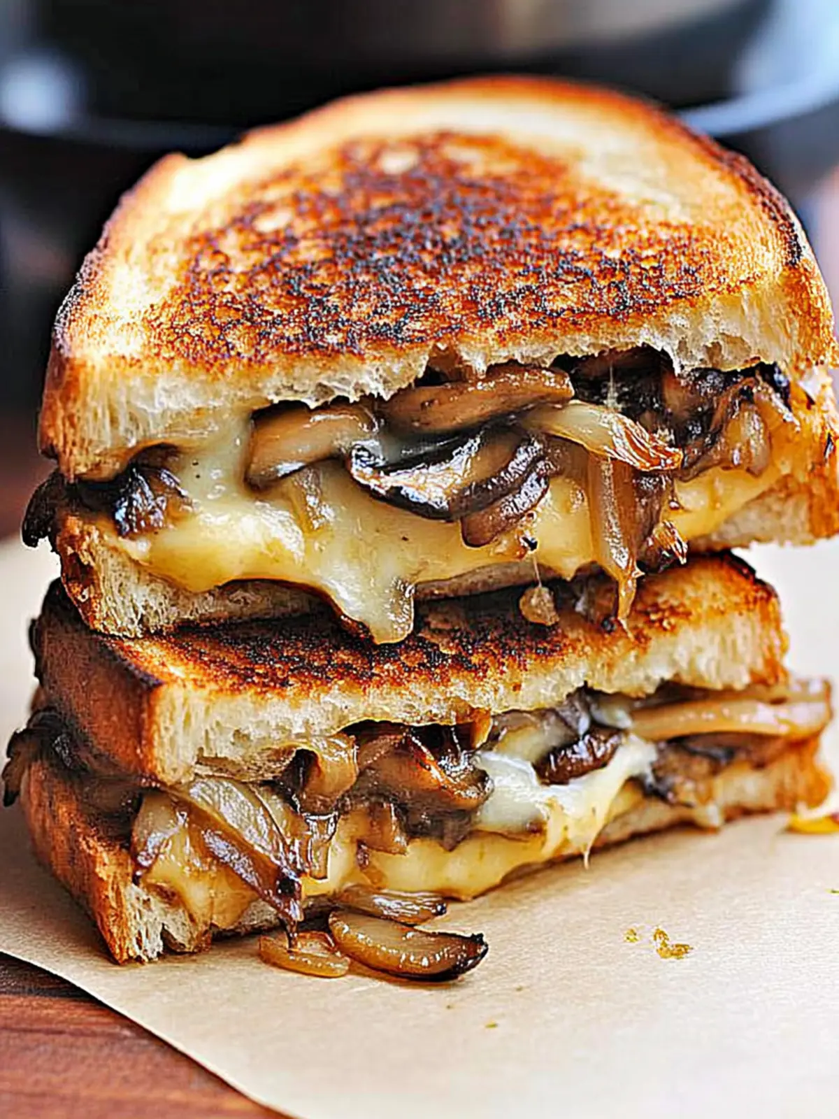 Gouda Grilled Cheese with Roasted Mushrooms & Onions