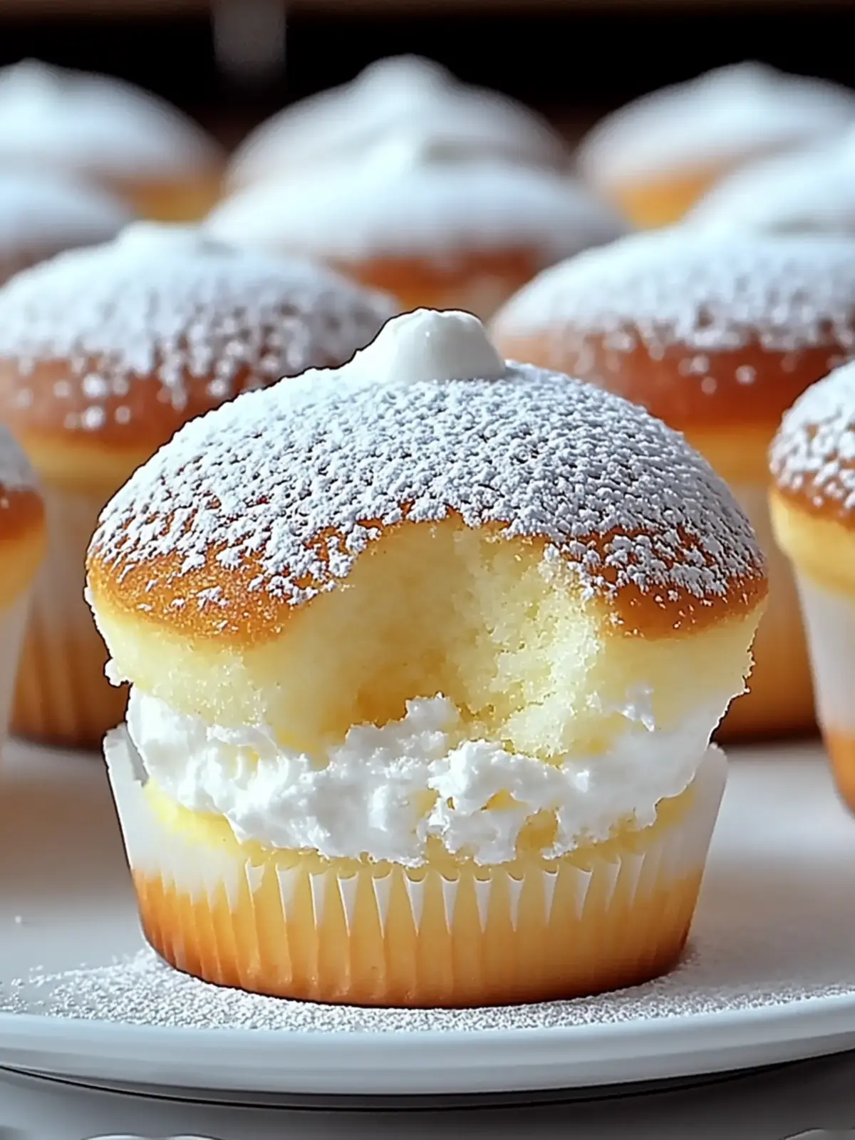 Fluffy Japanese Cotton Cheesecake Cupcakes