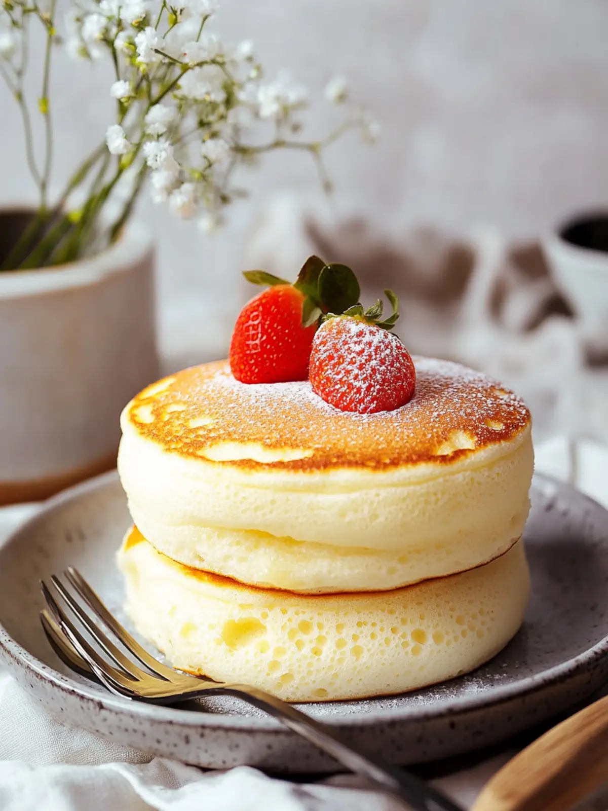 Fluffy Japanese Soufflé Pancakes