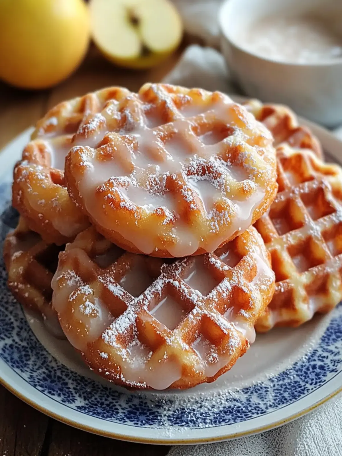 Apple Fritter Waffle Donuts