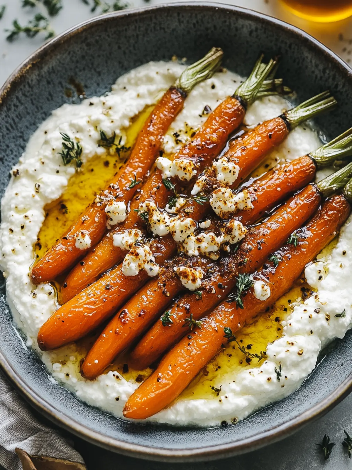 Roasted Carrots with Whipped Ricotta & Hot Honey