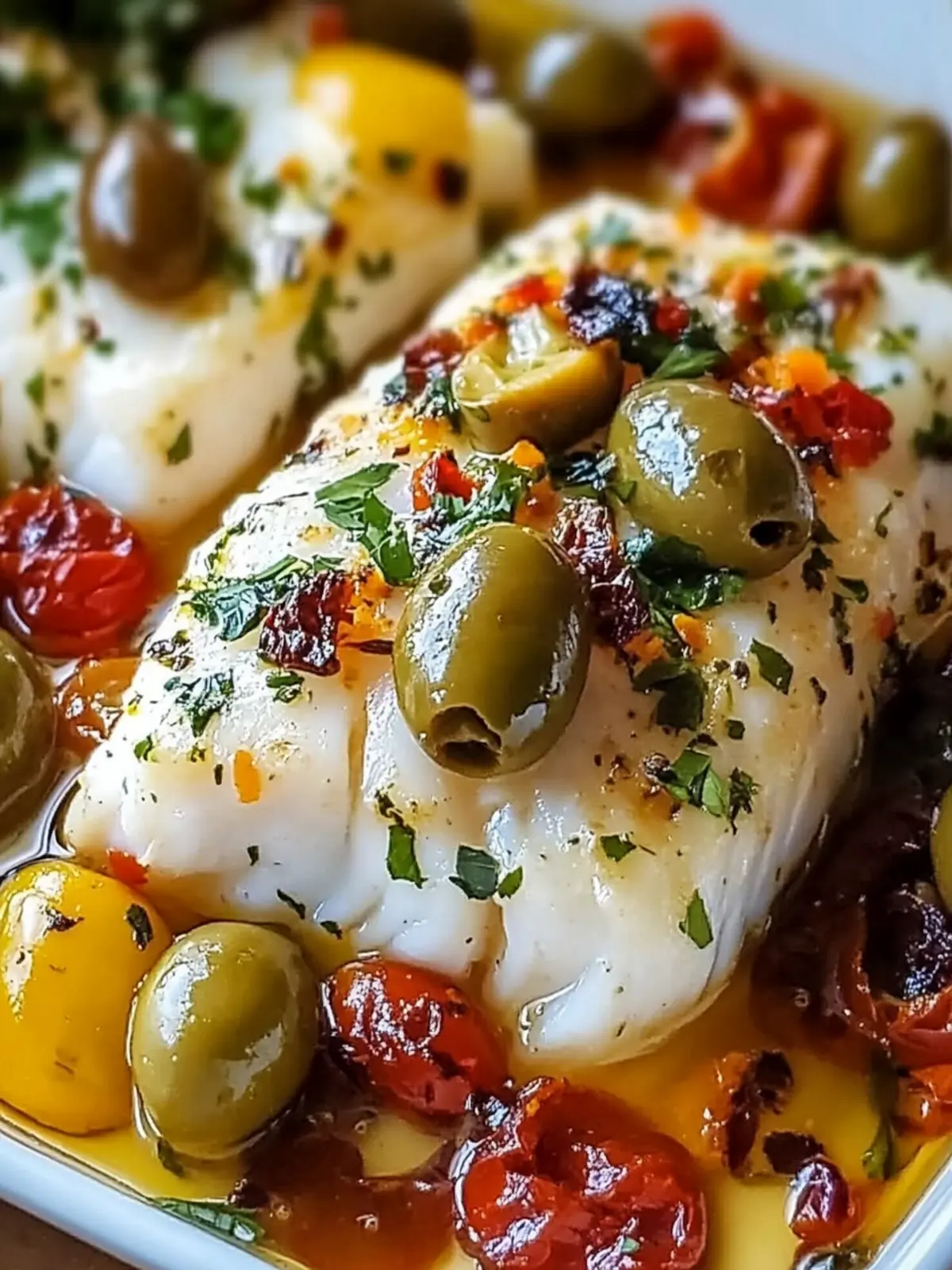 Mediterranean Baked Cod with Olives for a Quick Healthy Meal 5 Mediterranean Baked Cod with Olives