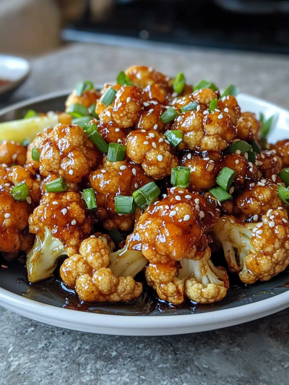 Sticky Honey Garlic Cauliflower
