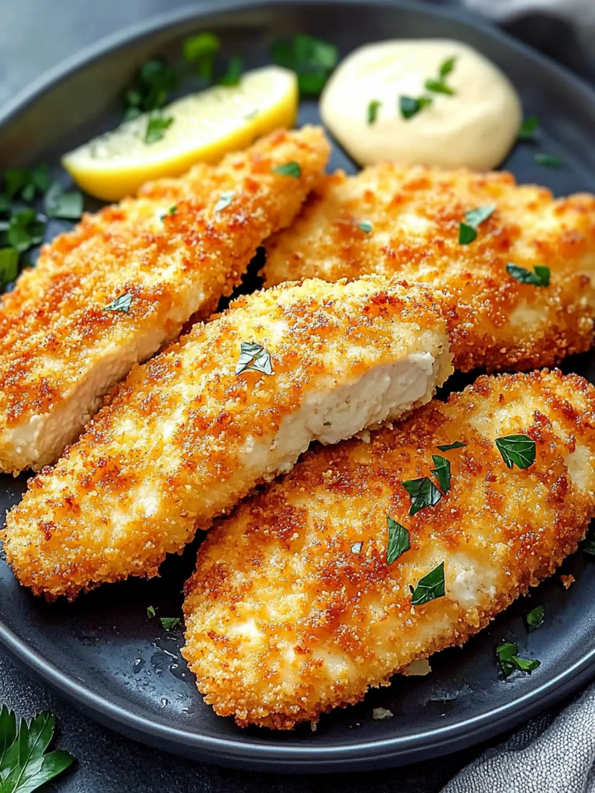 Air Fryer Parmesan Crusted Chicken with Mayo