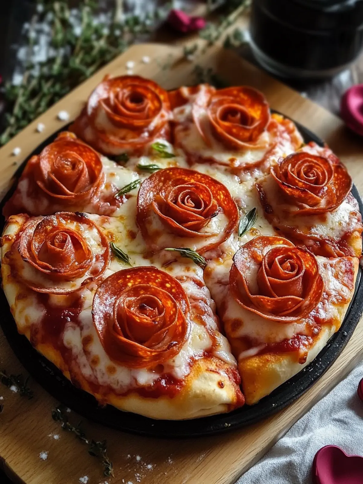 Pizza Roses for Valentine’s Day