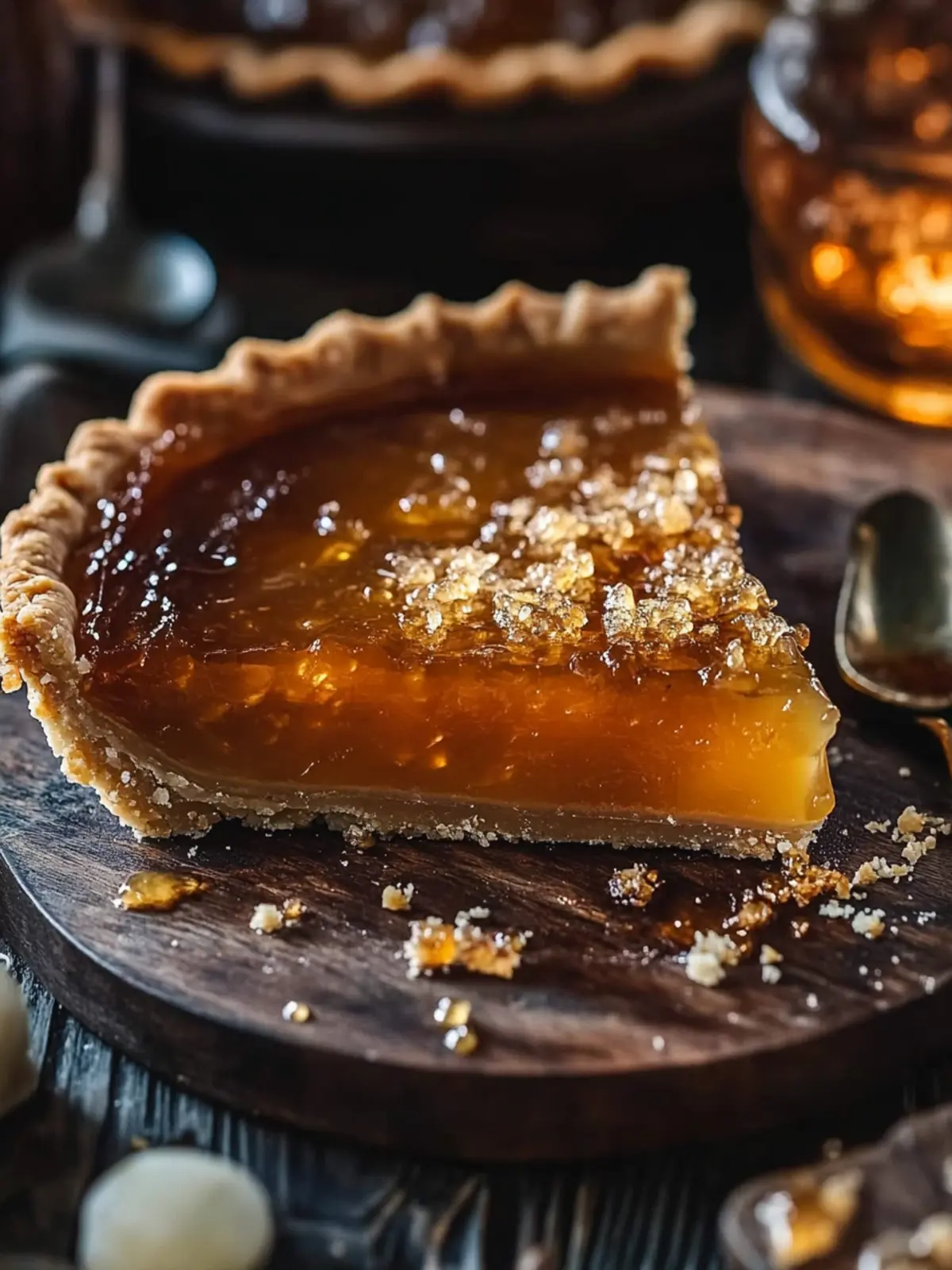 Salted Whiskey Honey Pie
