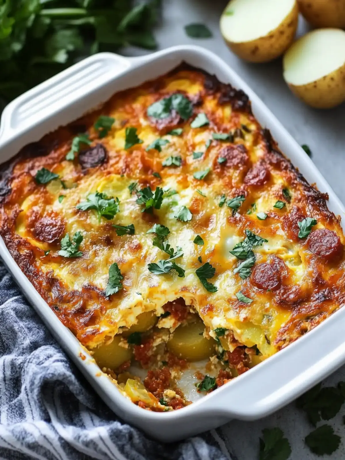 Chorizo & Potato Egg Casserole