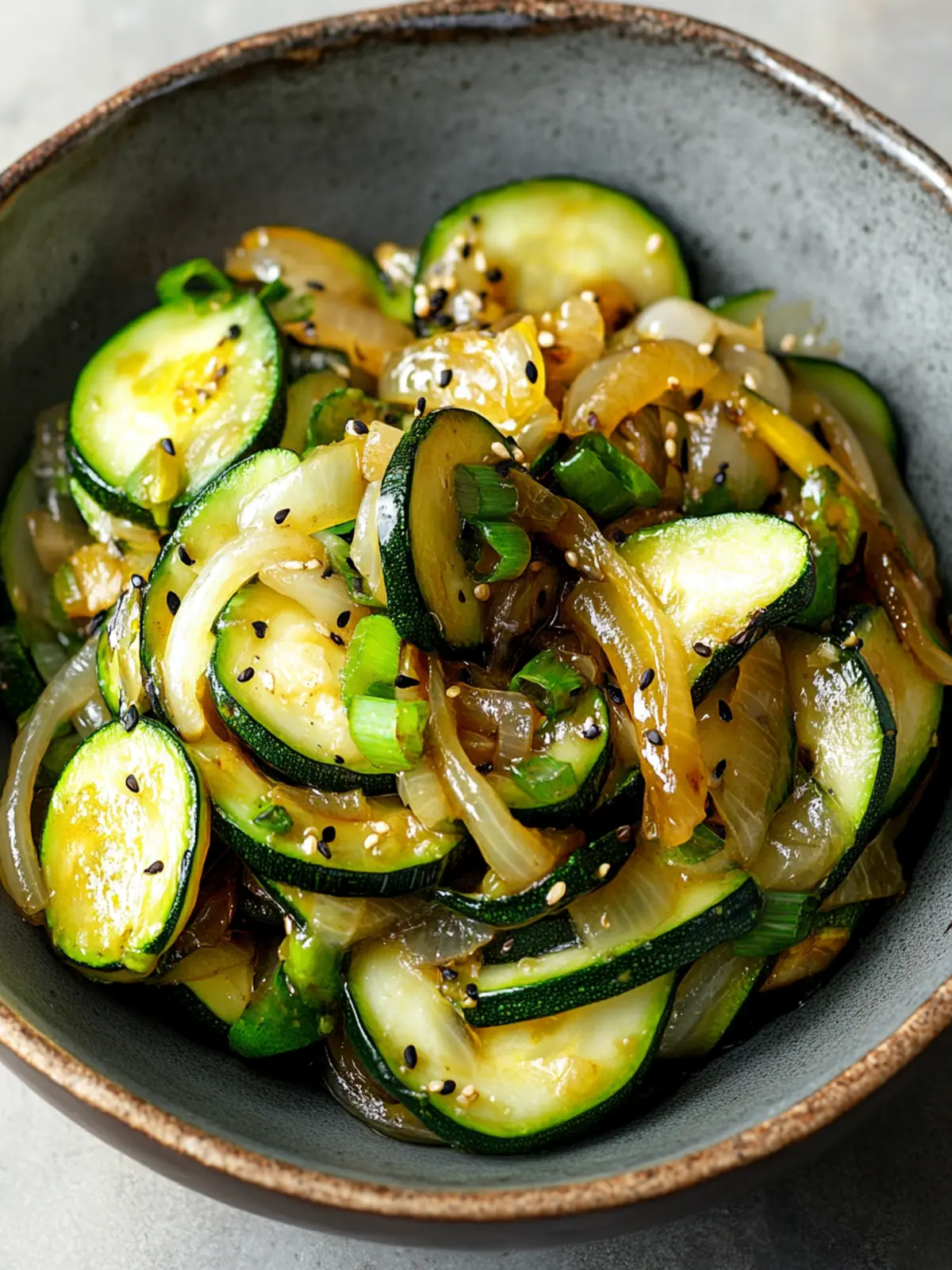 Japanese Zucchini & Onion Stir-Fry