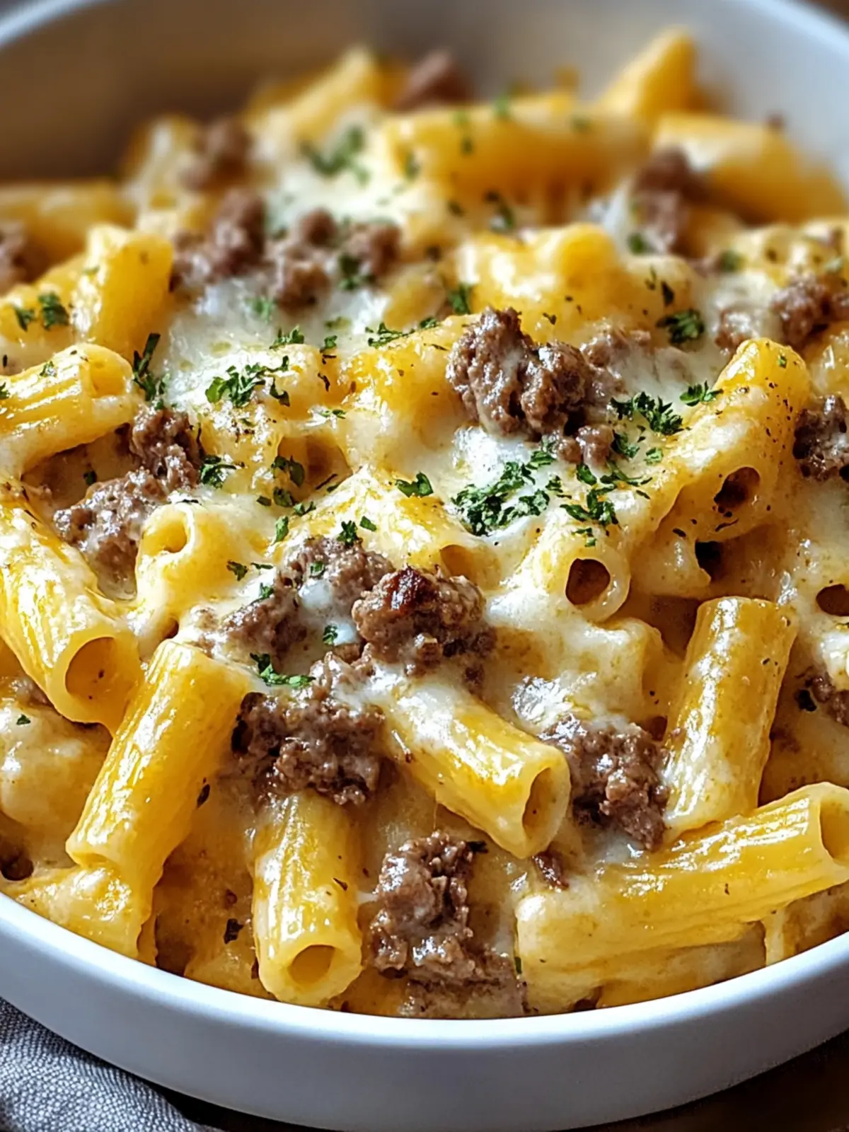 One-Pot Beef Cheddar Ranch Pasta