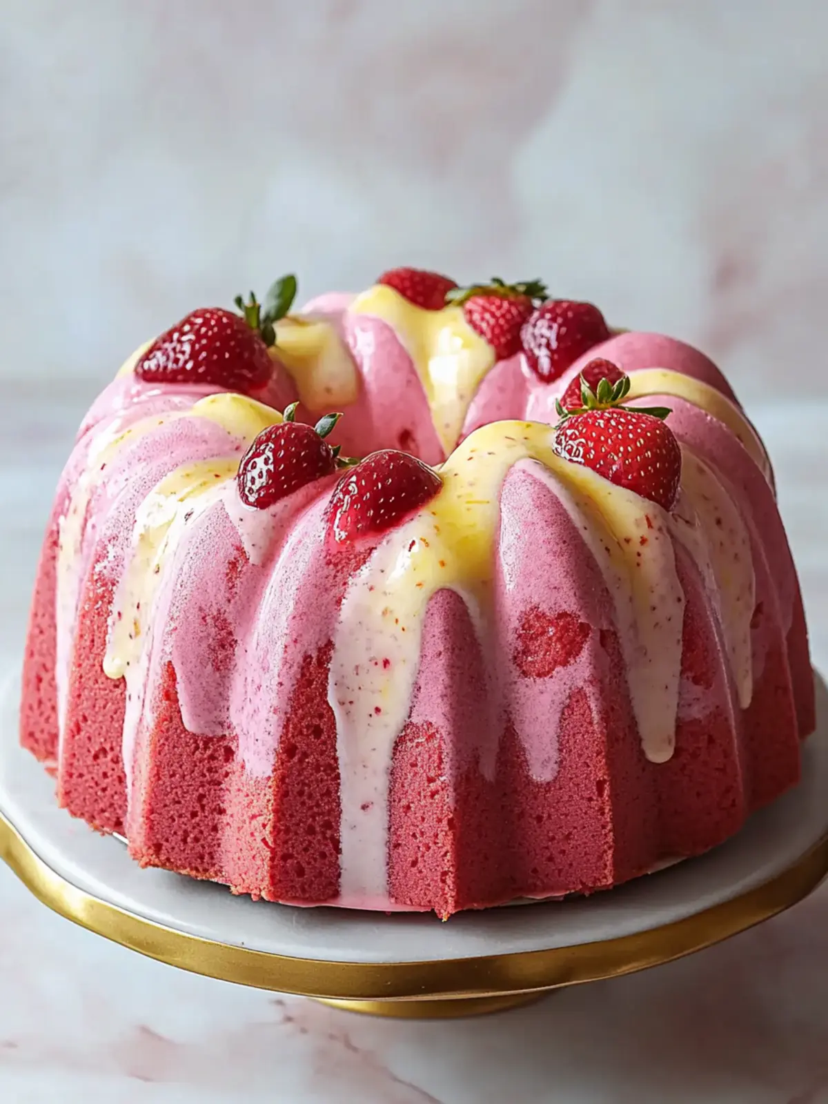 Moist Strawberry Milkshake Pound Cake