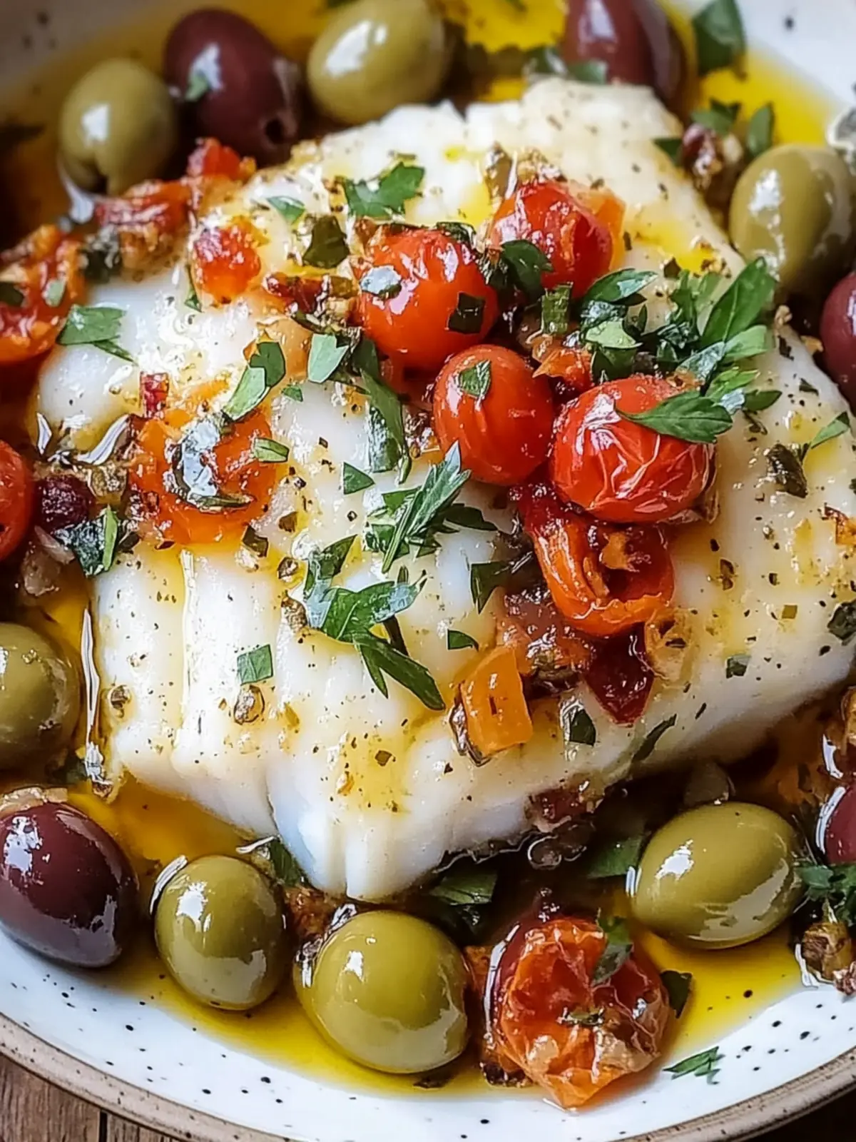 Mediterranean Baked Cod with Olives for a Quick Healthy Meal 3 Mediterranean Baked Cod with Olives