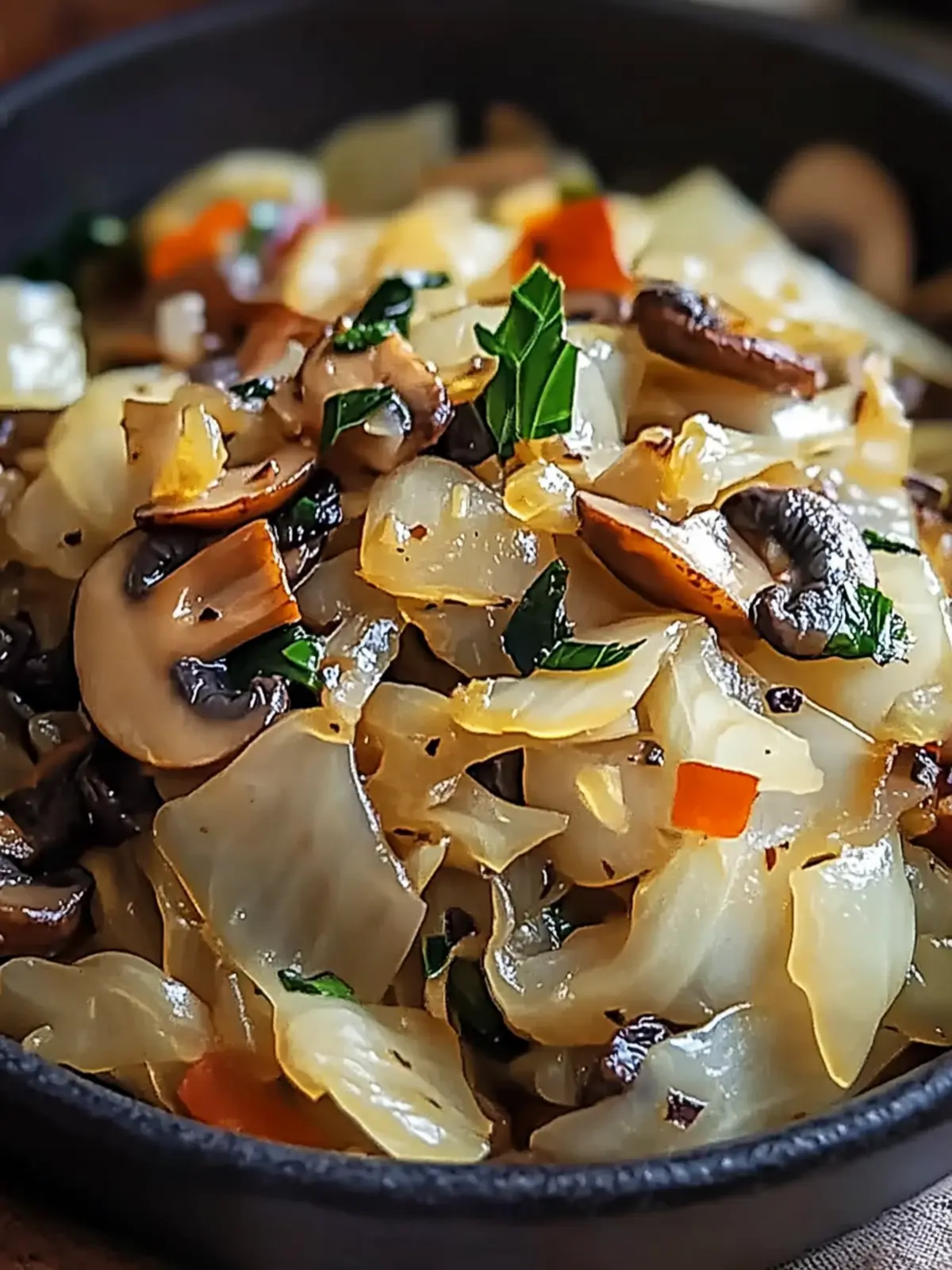 Vegetarian Cabbage Mushroom Sauté