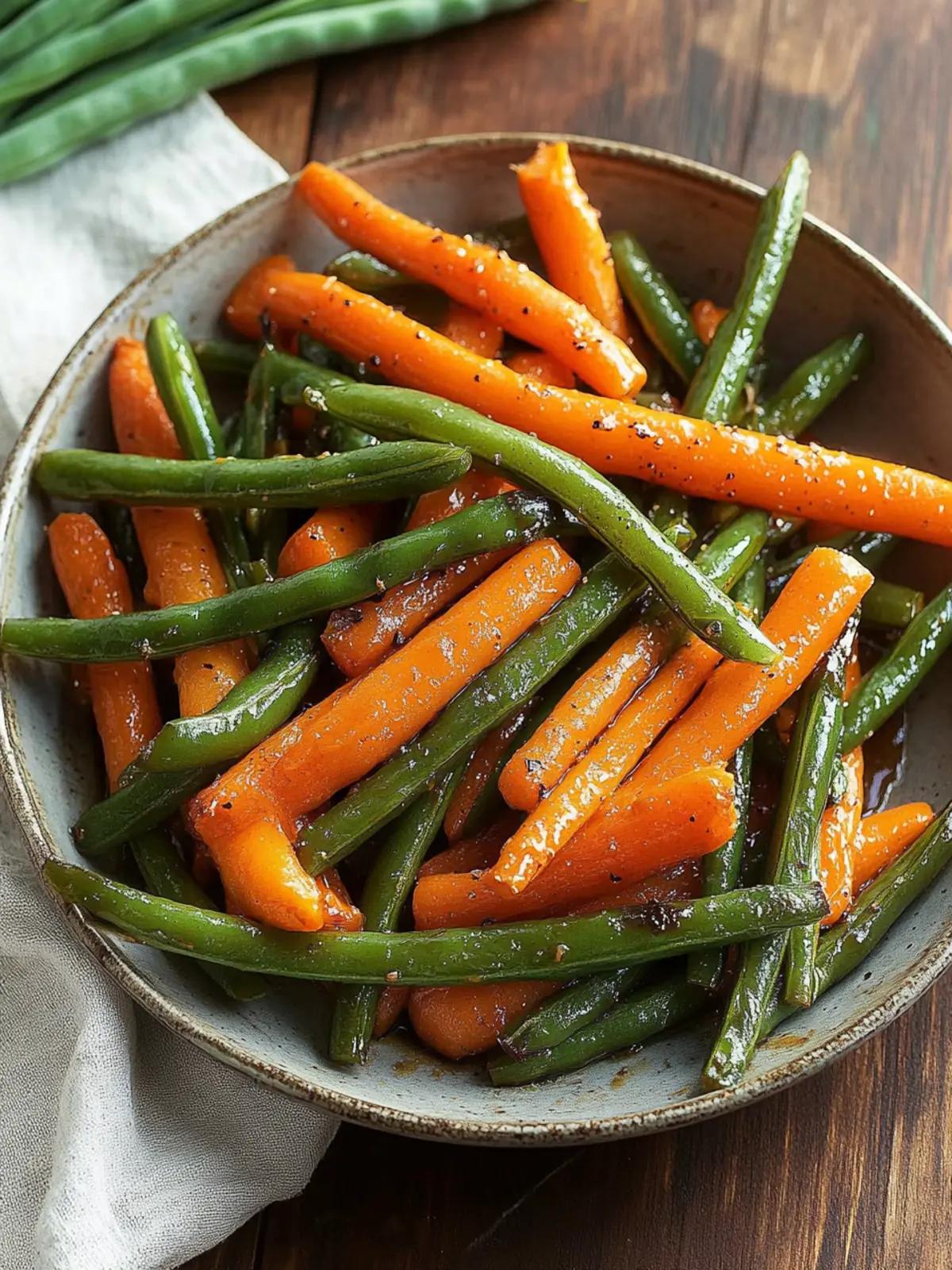 Honey Glazed Carrots and Green Beans