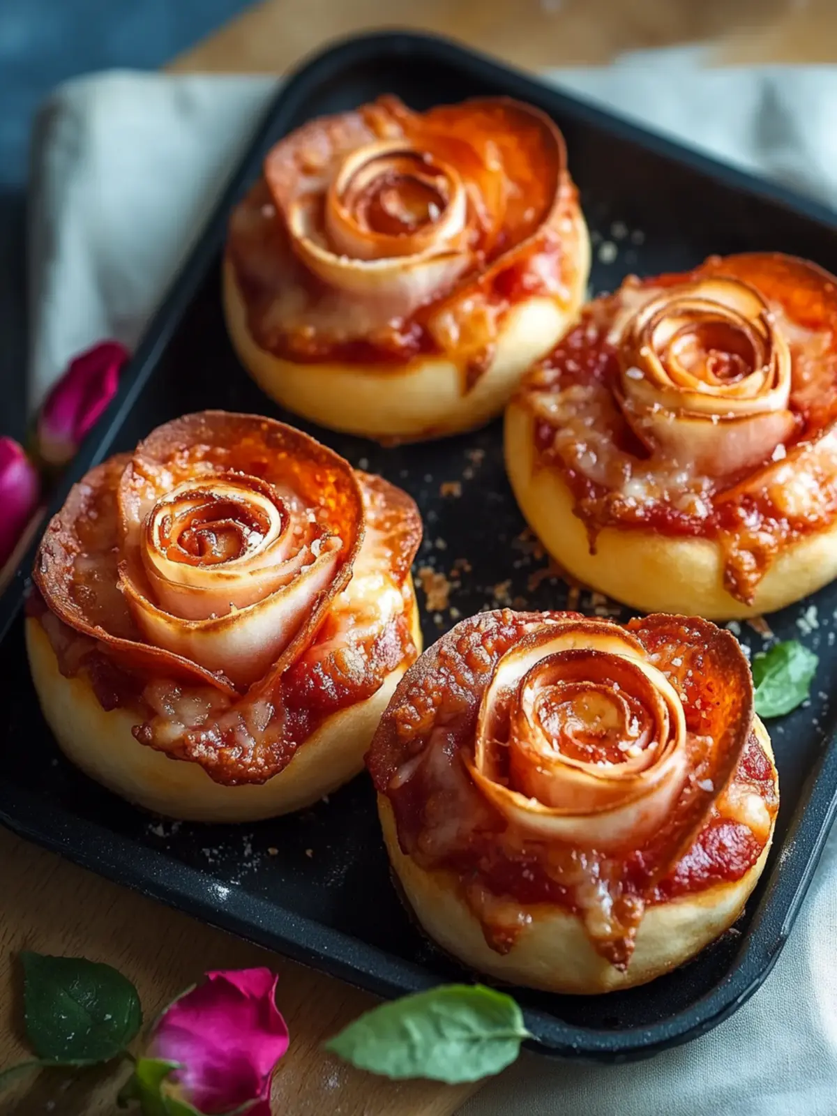 Easy Pizza Roses for Valentine’s Day