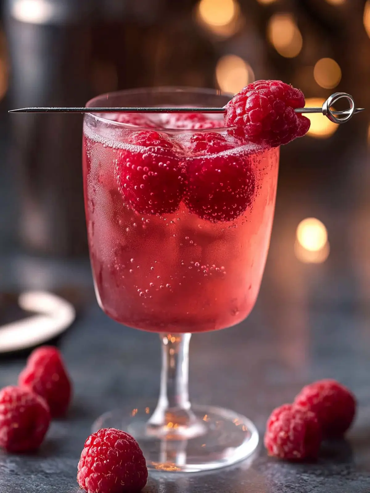 Love Potion Cocktail (Raspberry & Champagne)