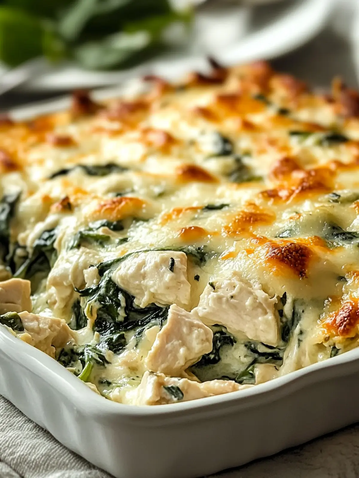 Chicken and Spinach Casserole with Cream Cheese