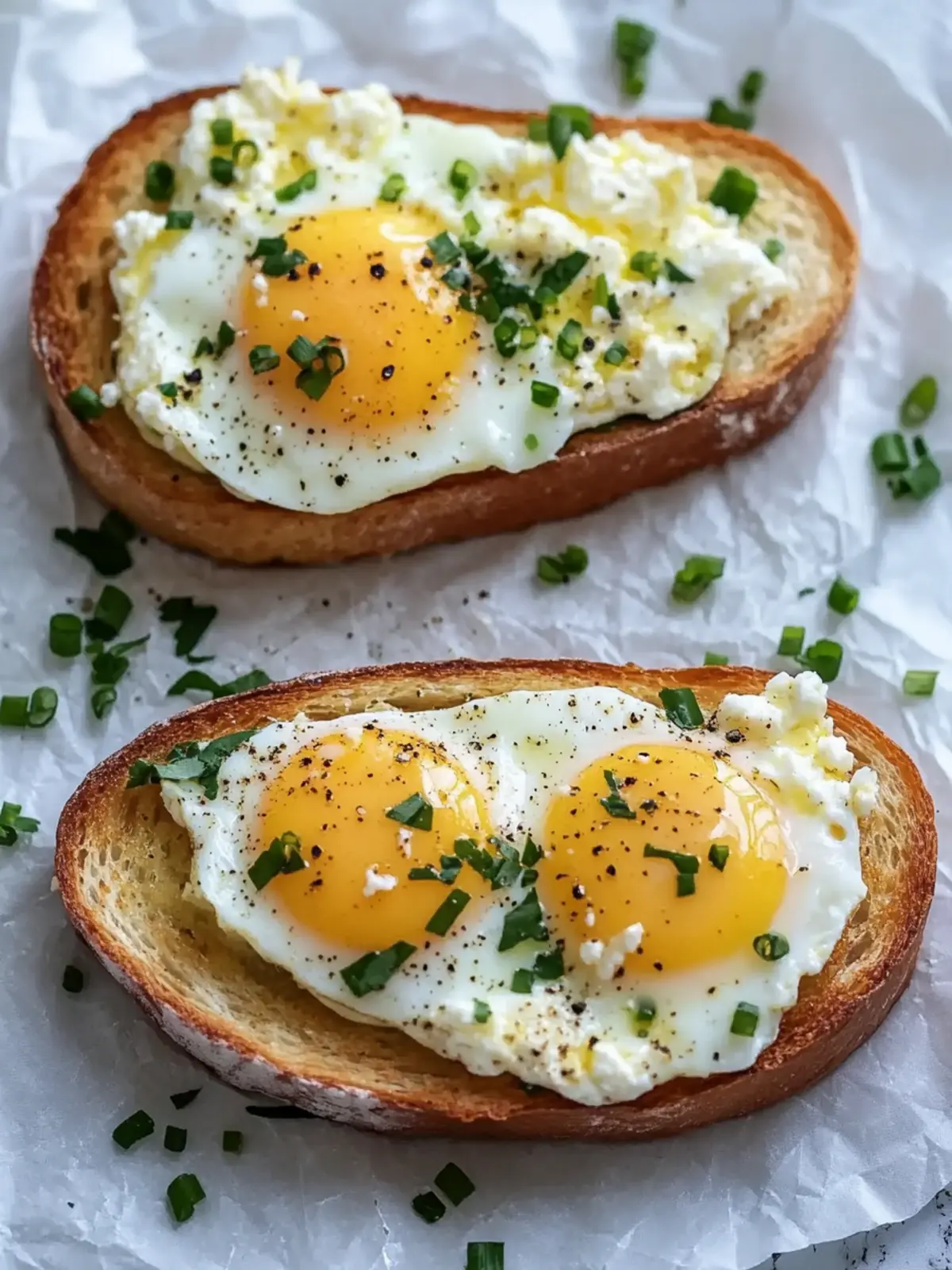 Buttery Egg And Ricotta Toast