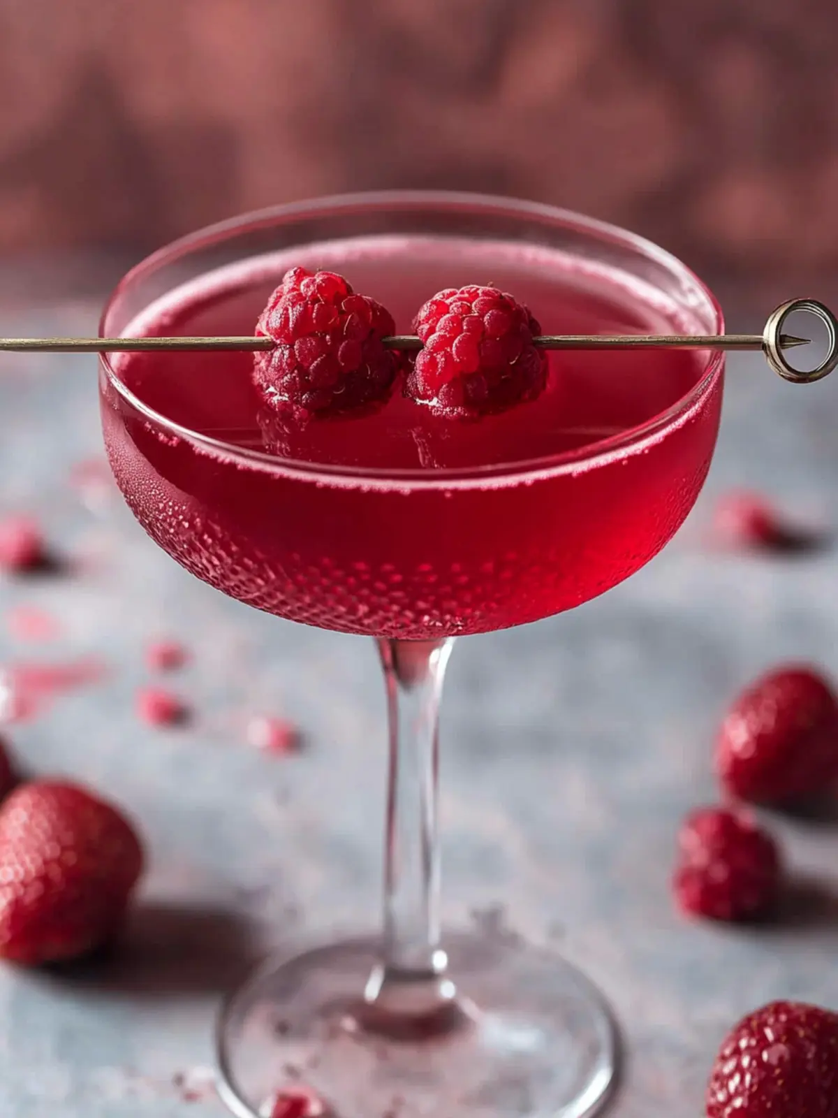 Love Potion Cocktail (Raspberry & Champagne)