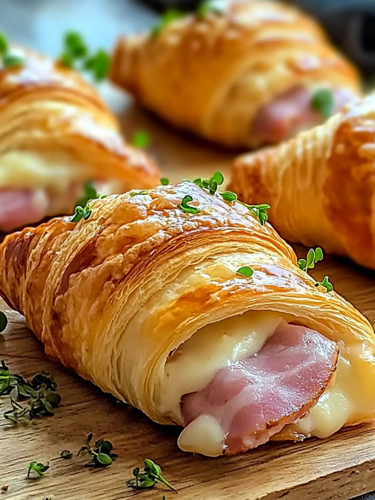 Easy Air Fryer Beef Ham Cheese Croissants