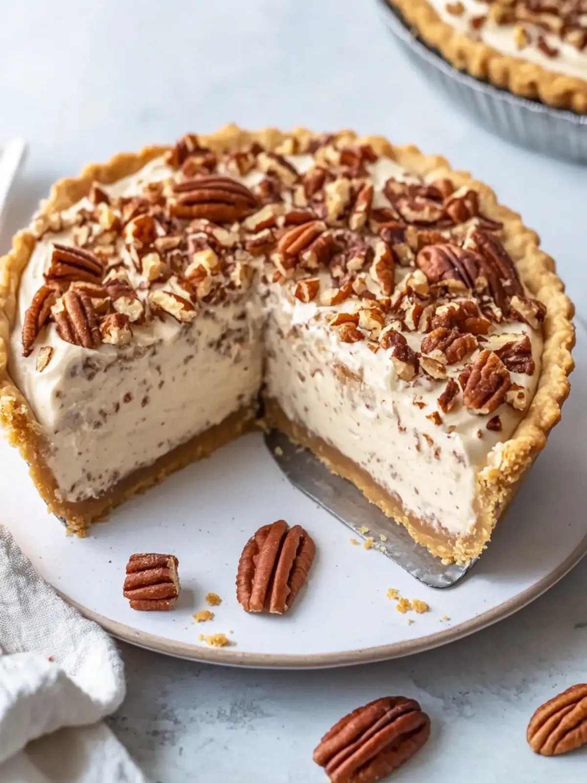 Dreamy Pecan Cream Pie with Toasted Pecans