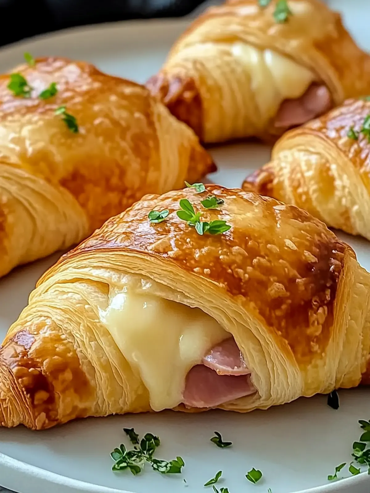 Easy Air Fryer Beef Ham Cheese Croissants