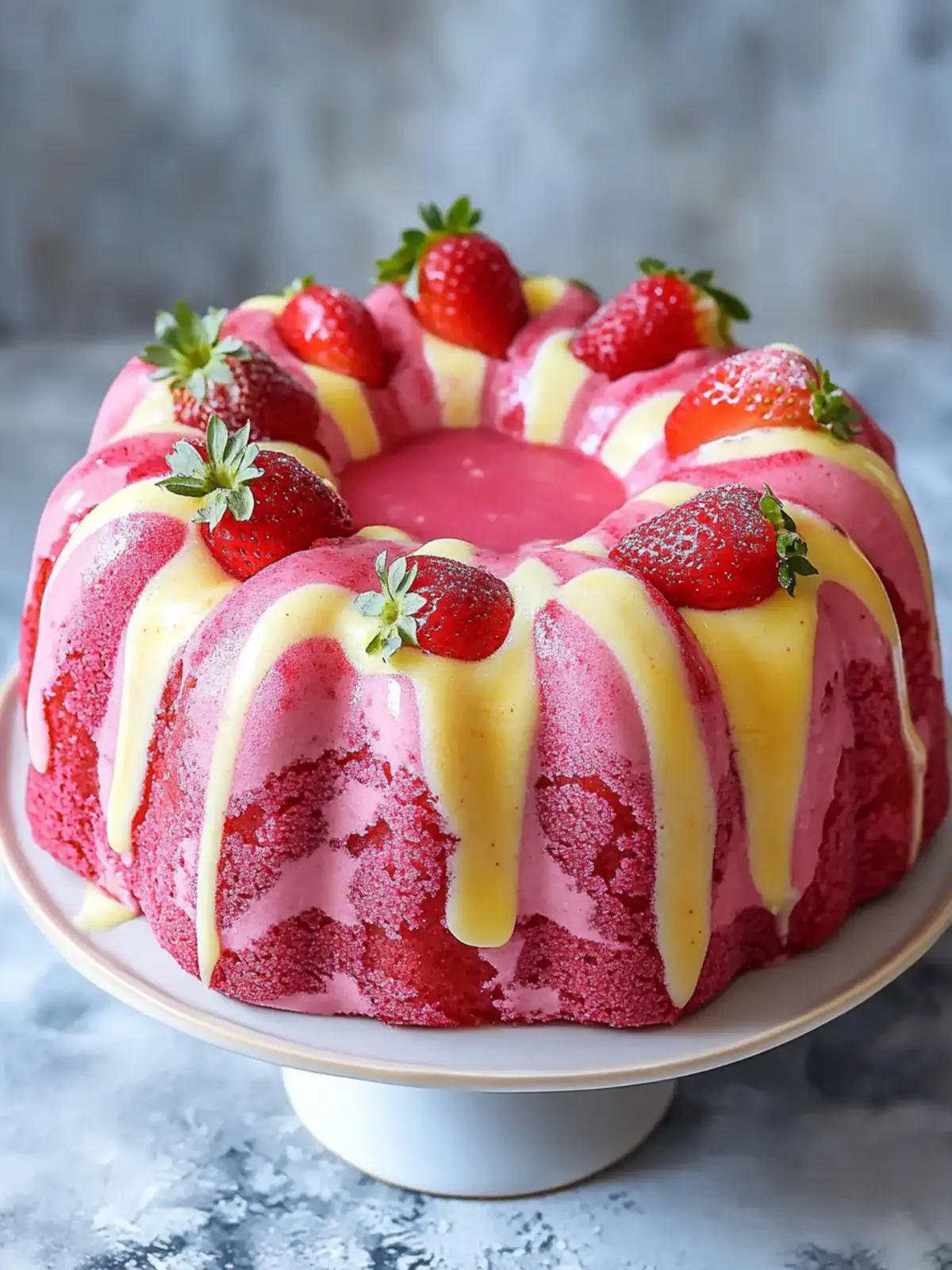 Moist Strawberry Milkshake Pound Cake