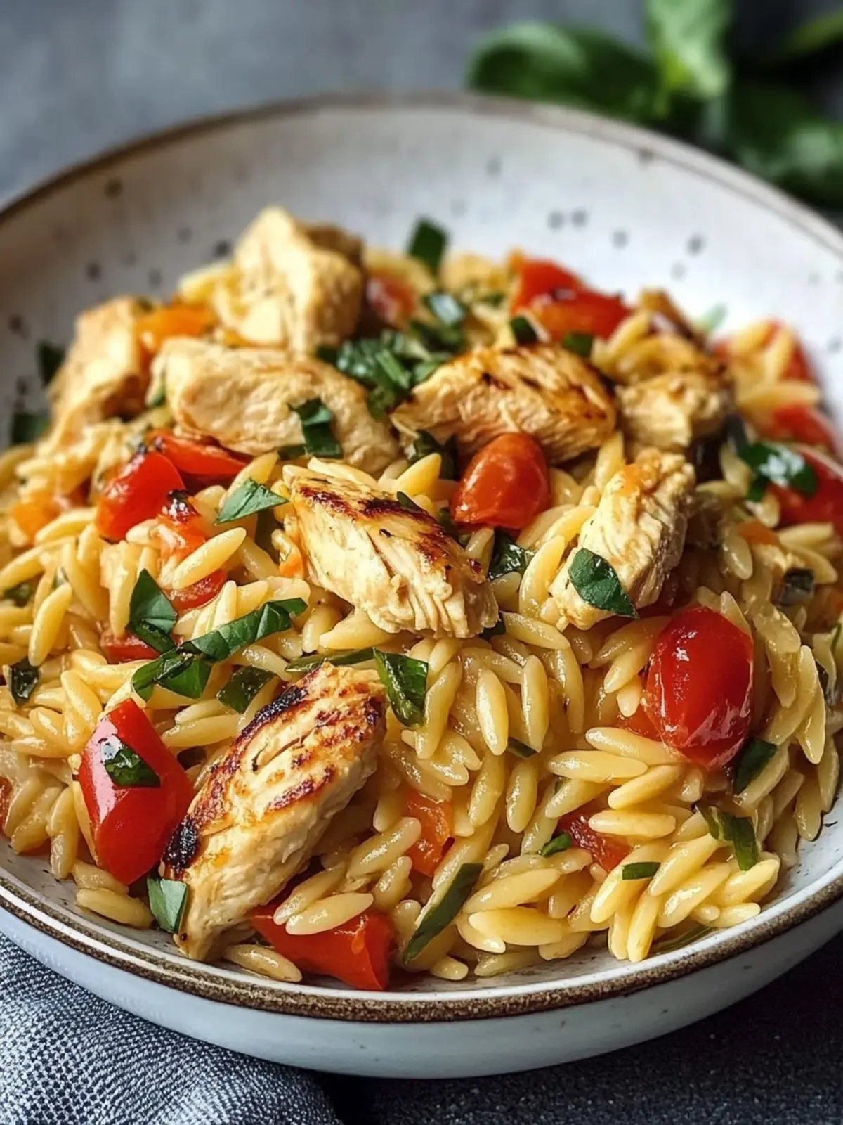 High Protein Chicken Orzo