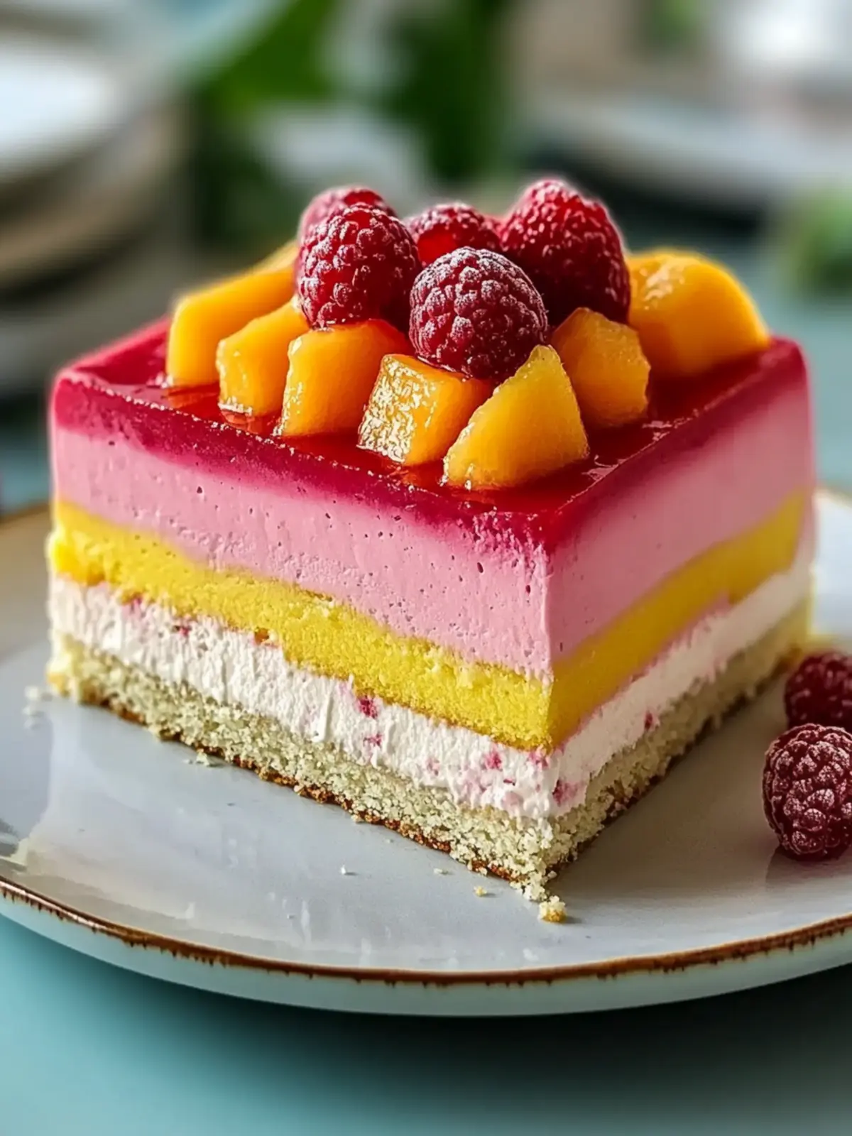 Heavenly Mango Raspberry Mousse Cake for Your Next Celebration