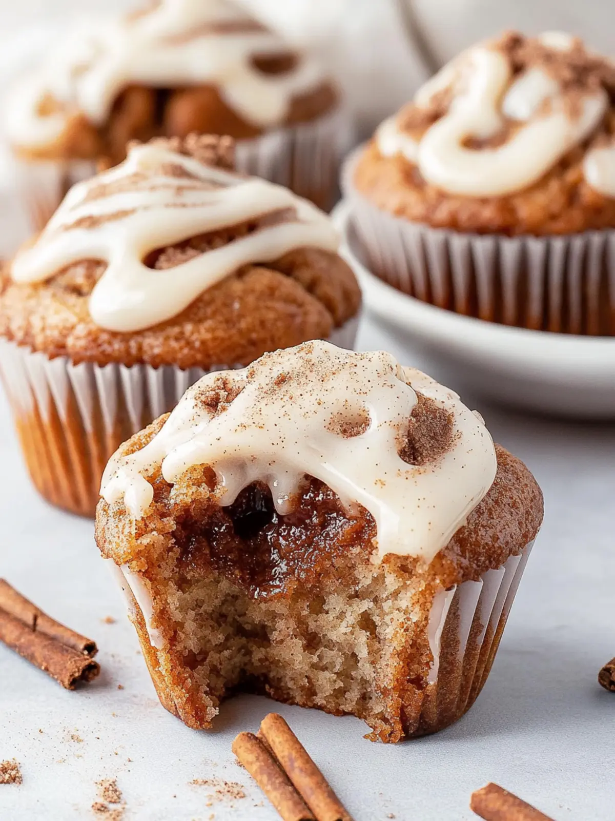 Cinnamon Roll Protein Muffins