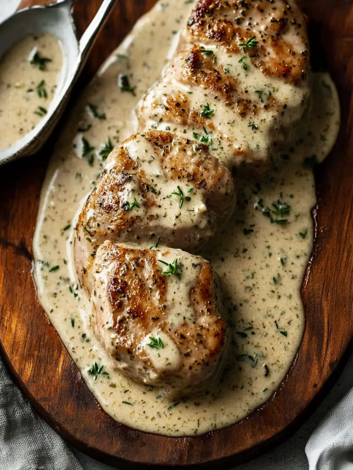 Herb Creamy Pork Tenderloin