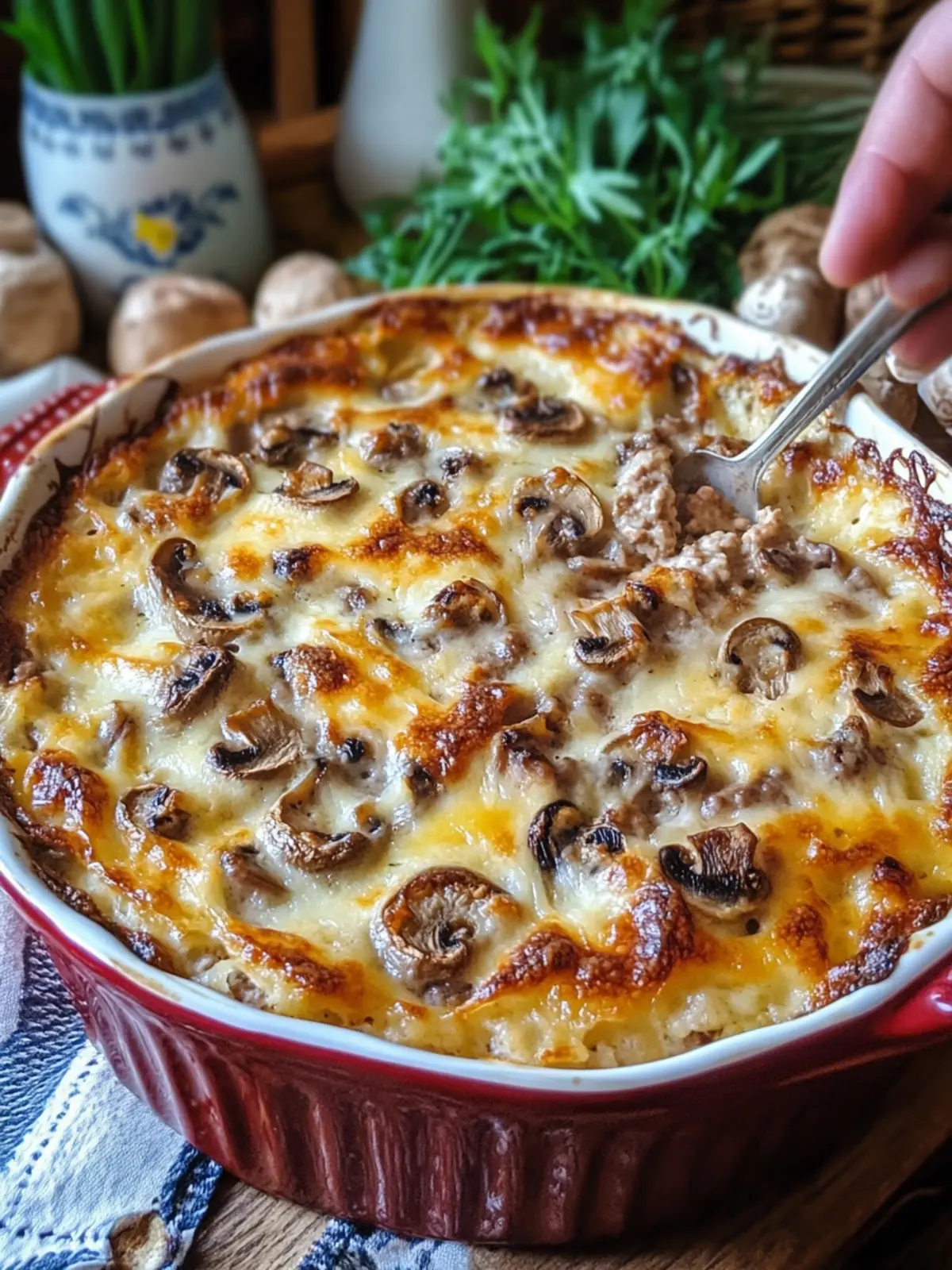 Hamburger Mushroom Bake