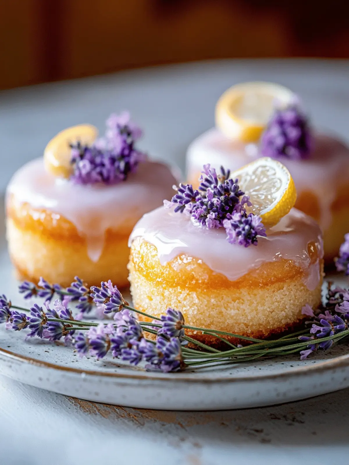 The Ultimate Mini Lemon Cakes with Lavender Glaze (Elegant & Easy!)